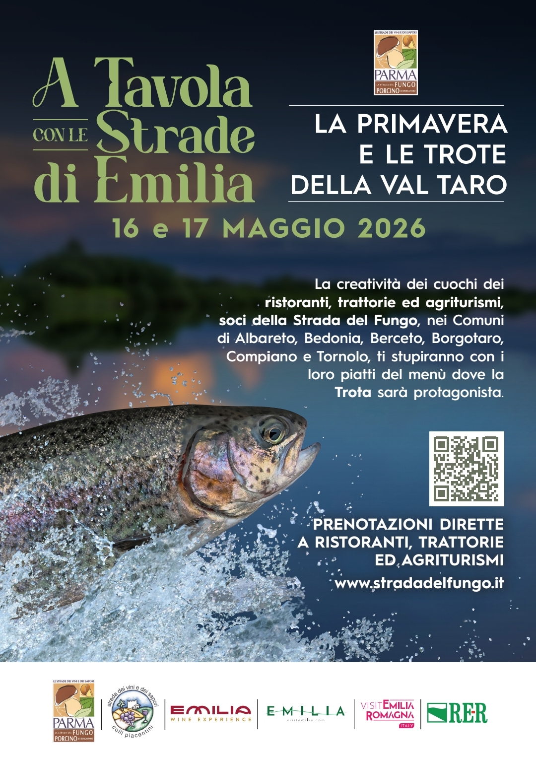 A tavola con le Strade di Emilia - La primavera e le trote della Val Taro